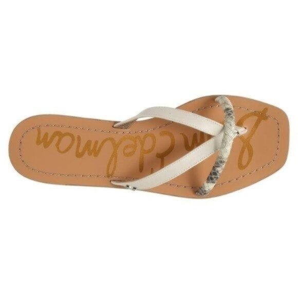 SAM EDELMAN Abbey Flip Flop Sandal in Off White Snake Print - NEW - 6 / 7.5 - Picture 9 of 9